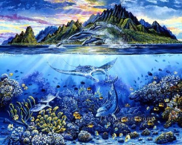 動物 Painting - amh0035D 現代の海底世界の海洋